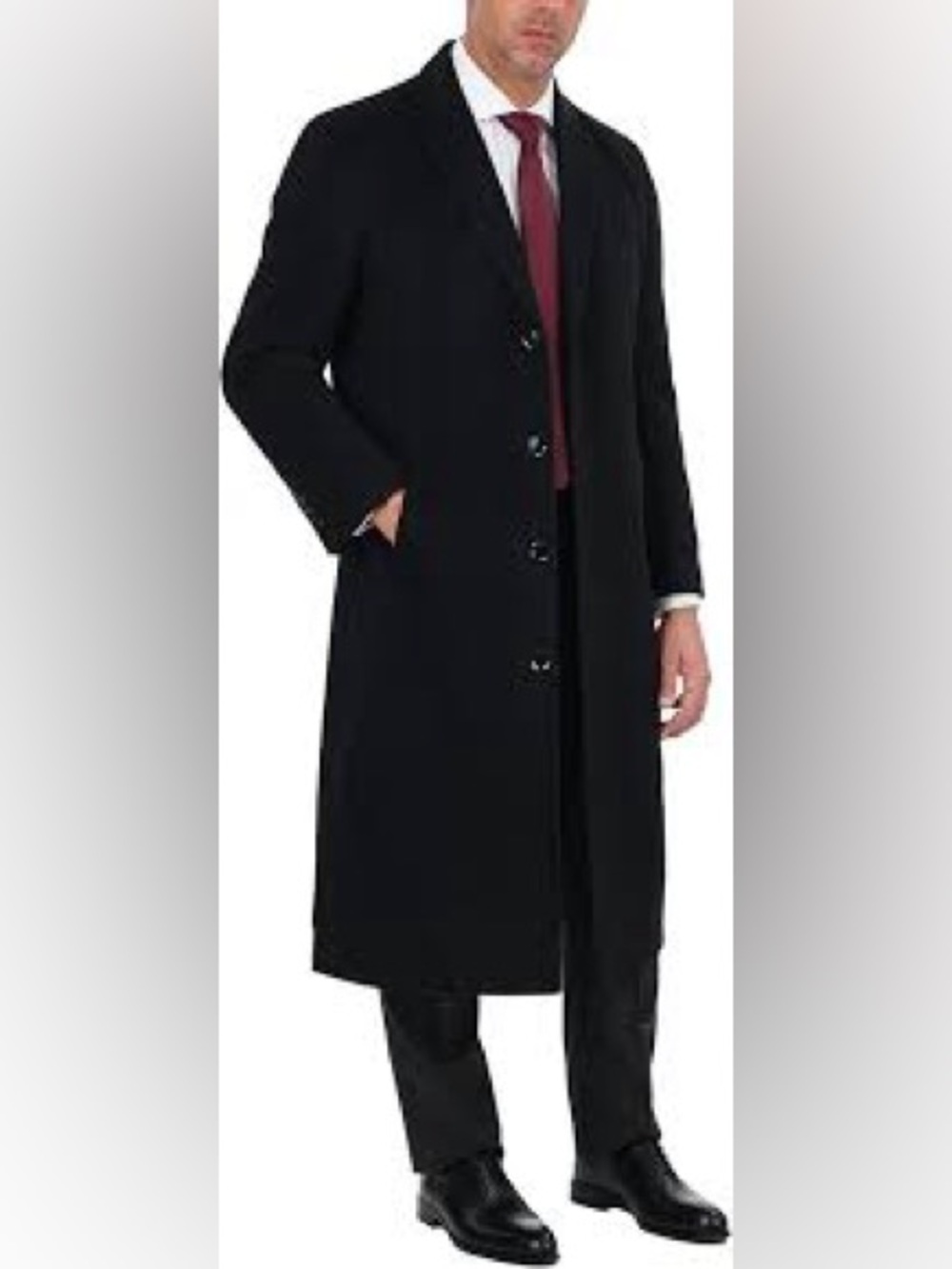 Vintage 100 percent Cashmere Black Men’s/Women’s Classic  Luxury Trench Coat